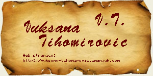 Vuksana Tihomirović vizit kartica